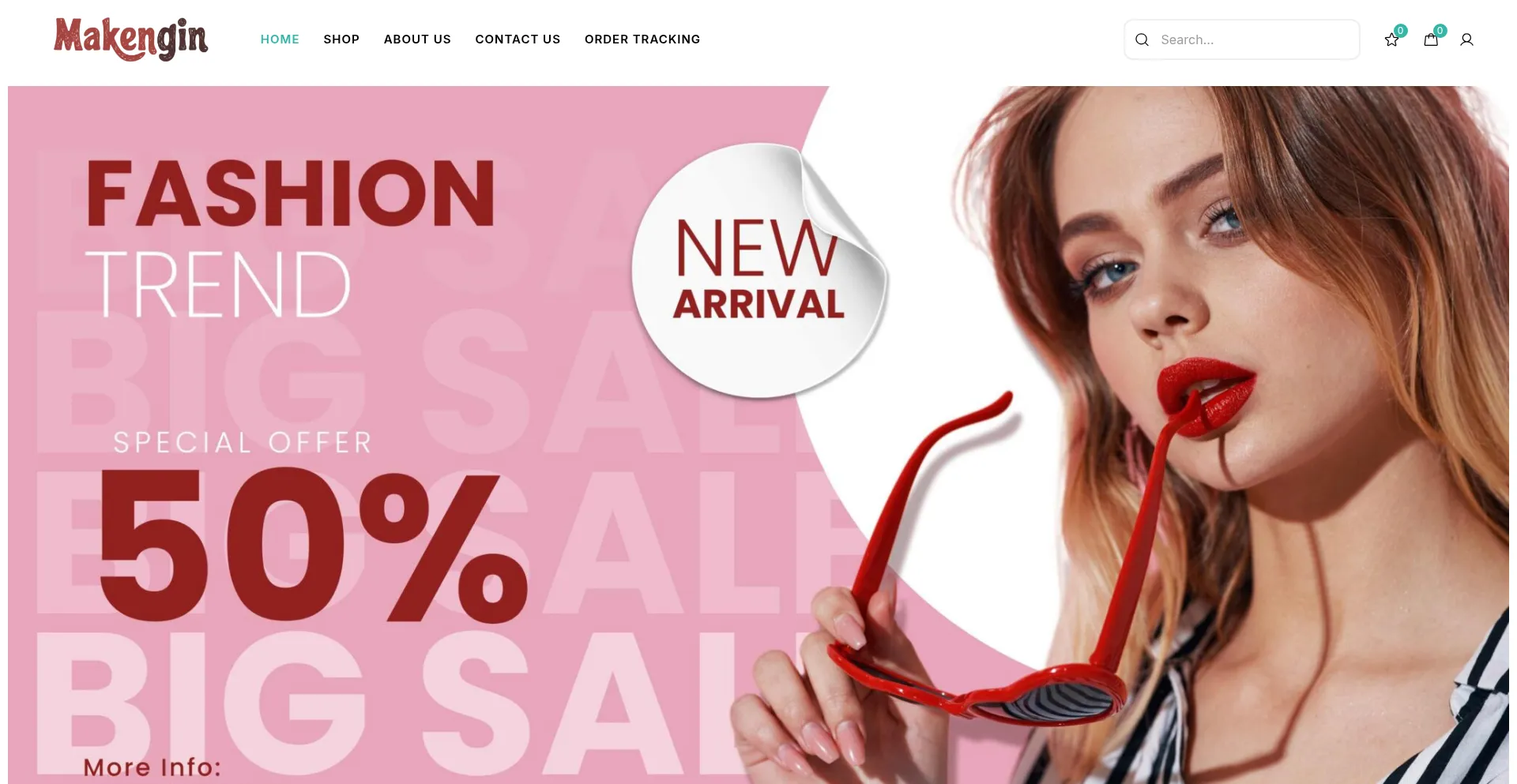 Website screenshot of Makengin.com
