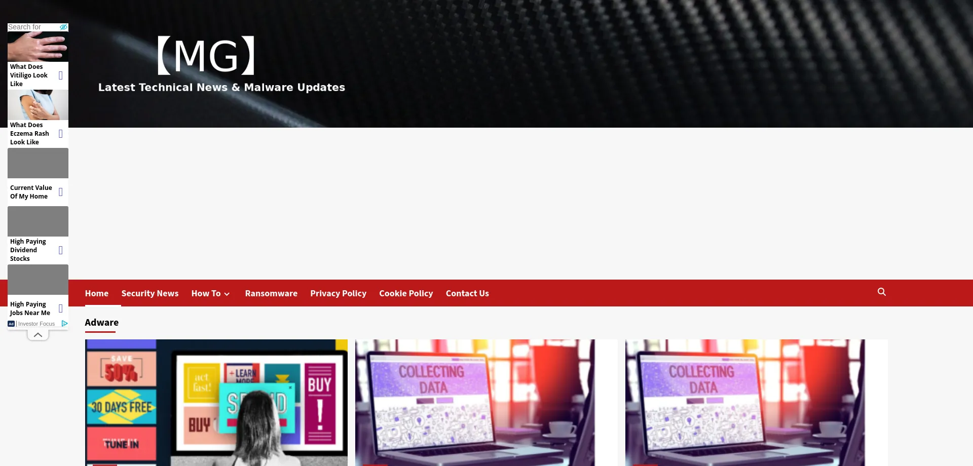 Website screenshot of Malware-guide.com