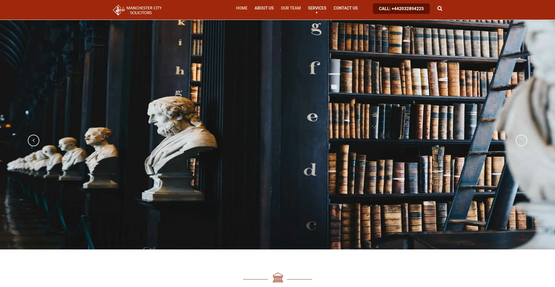Website screenshot of Manchestercitysolicitors.com