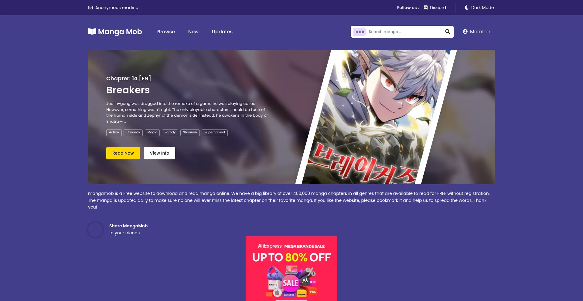 ¿És Seguro y Confiable Mangamob.com?