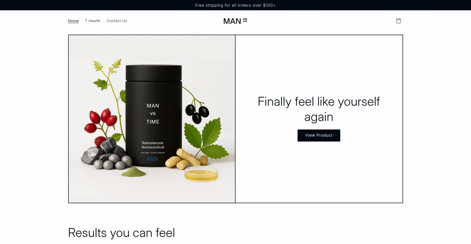 Website screenshot of Manvs.co
