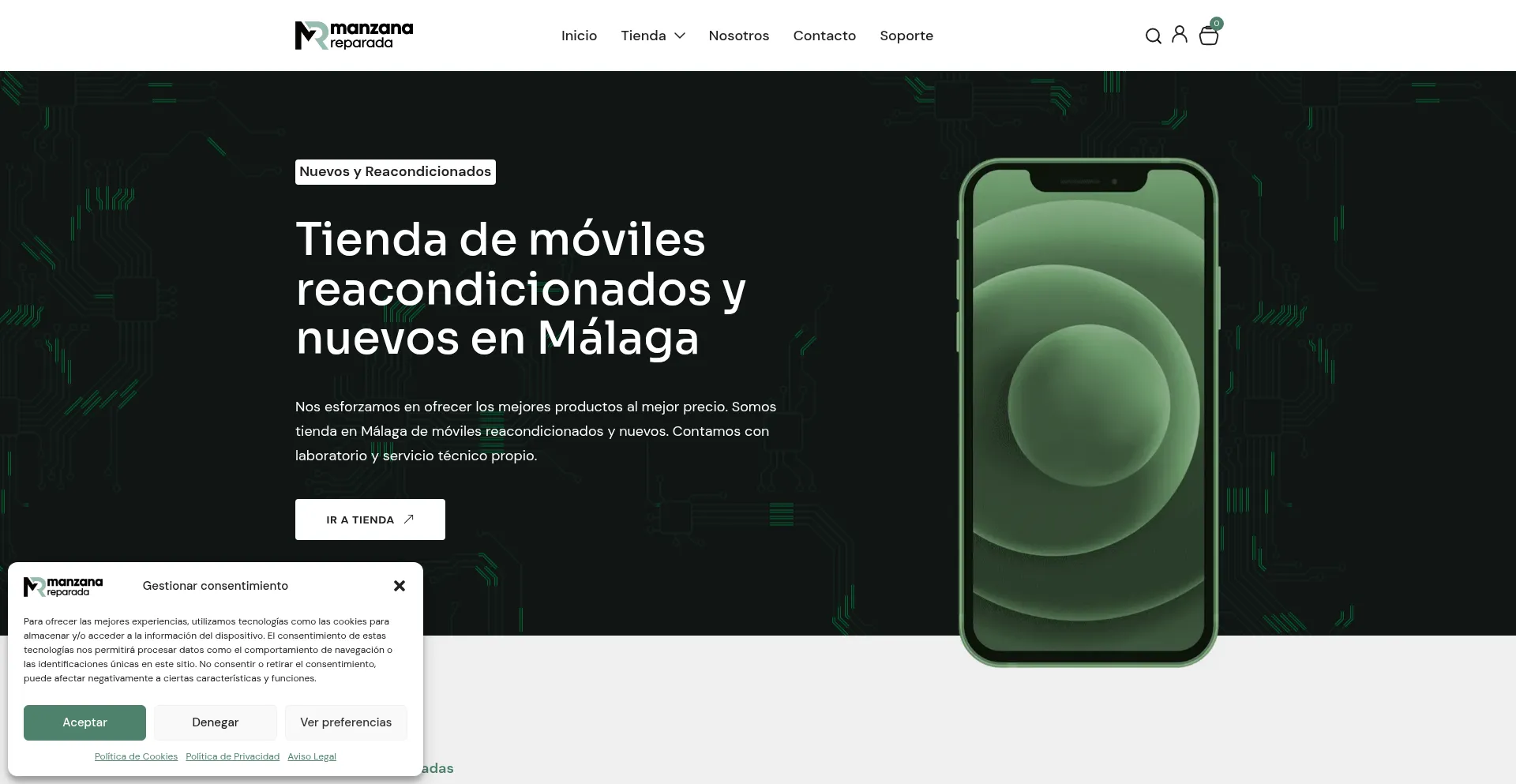 Website screenshot of Manzanareparada.com