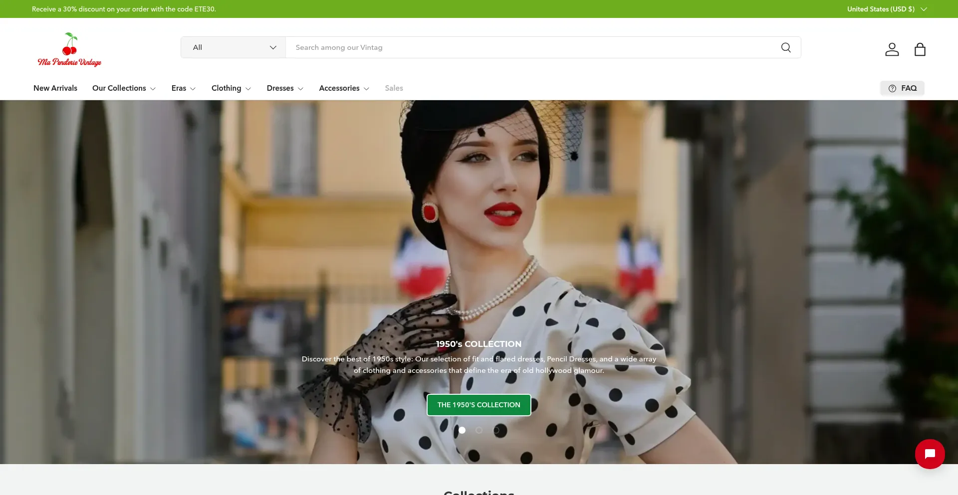 Website screenshot of Mapenderievintage.com