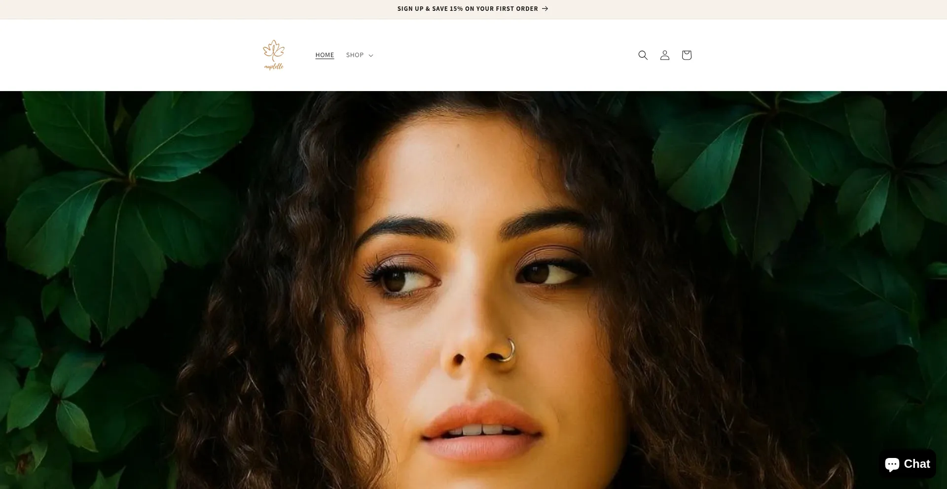 Website screenshot of Maplelle.com