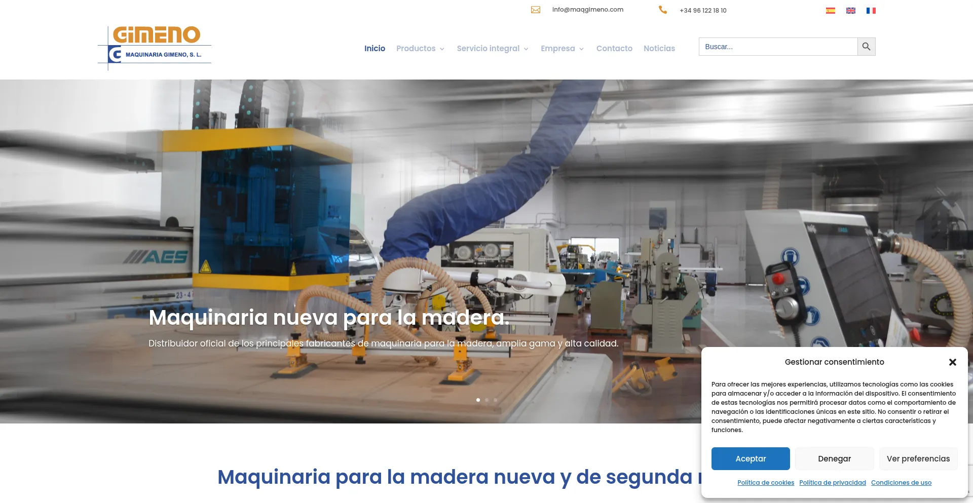 Website screenshot of Maqgimeno.com