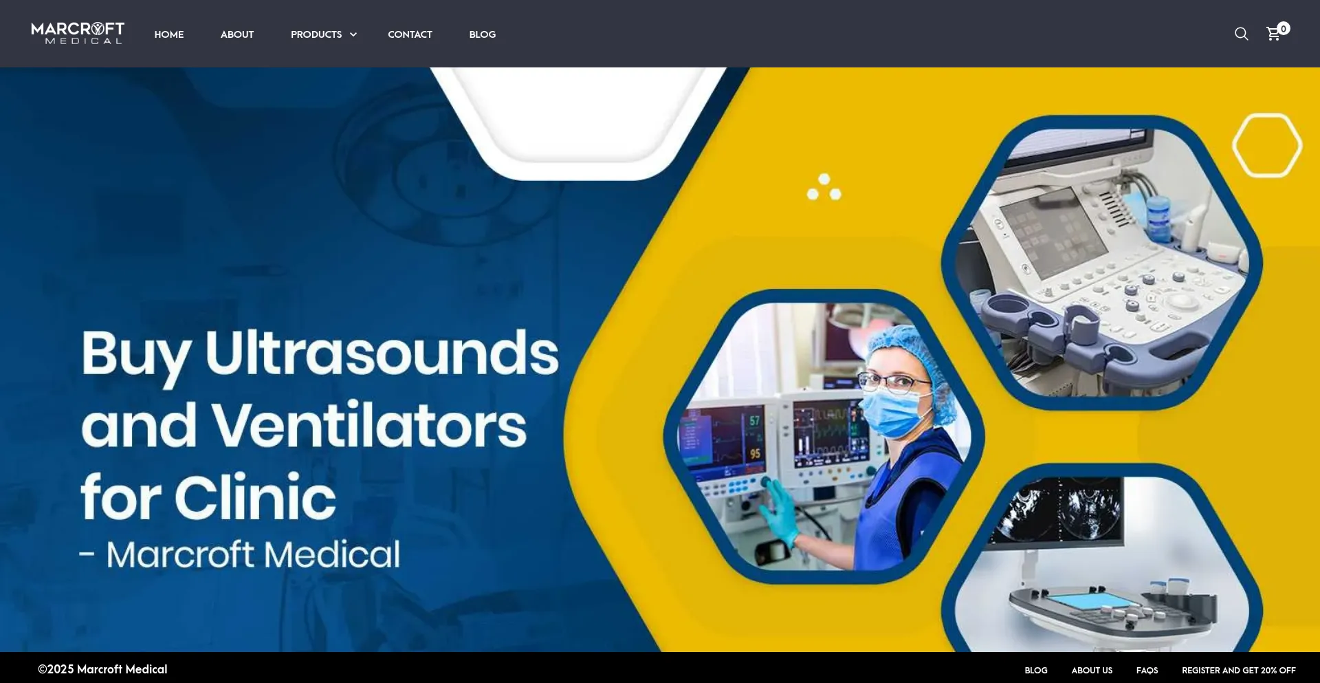 Website screenshot of Marcroftmedical.com