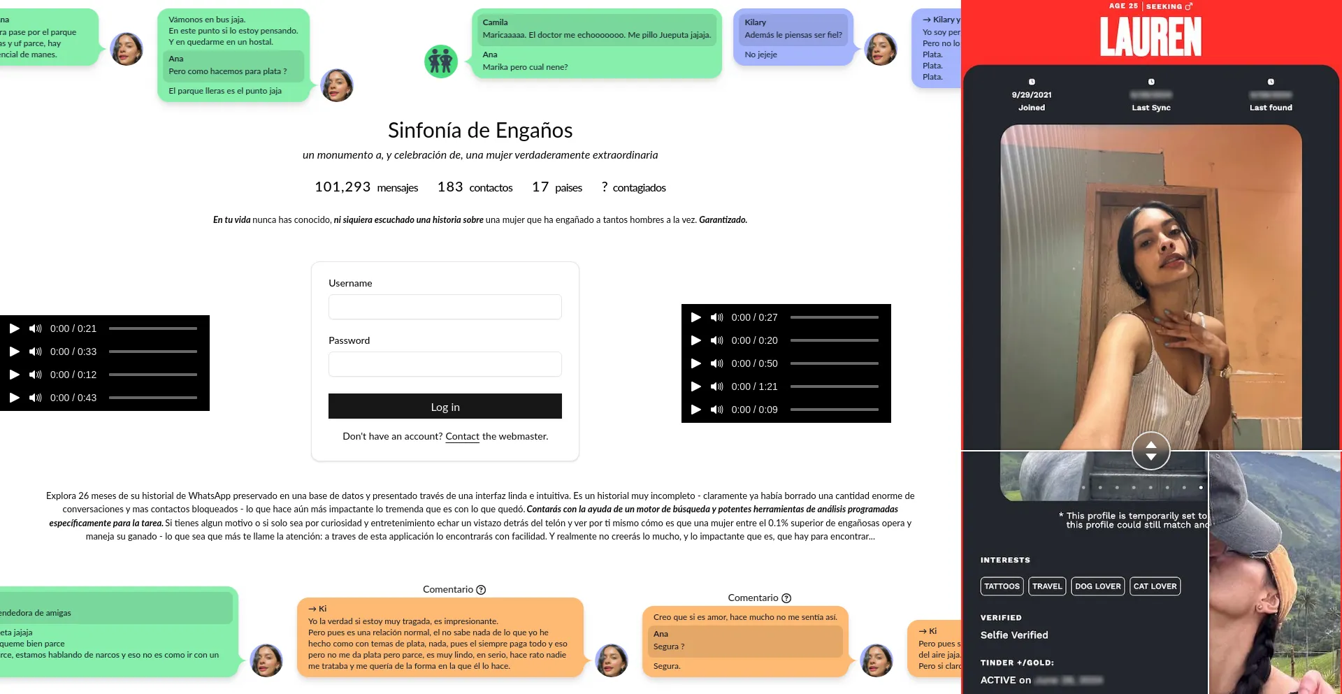 Website screenshot of Mariacamilaosorio.com