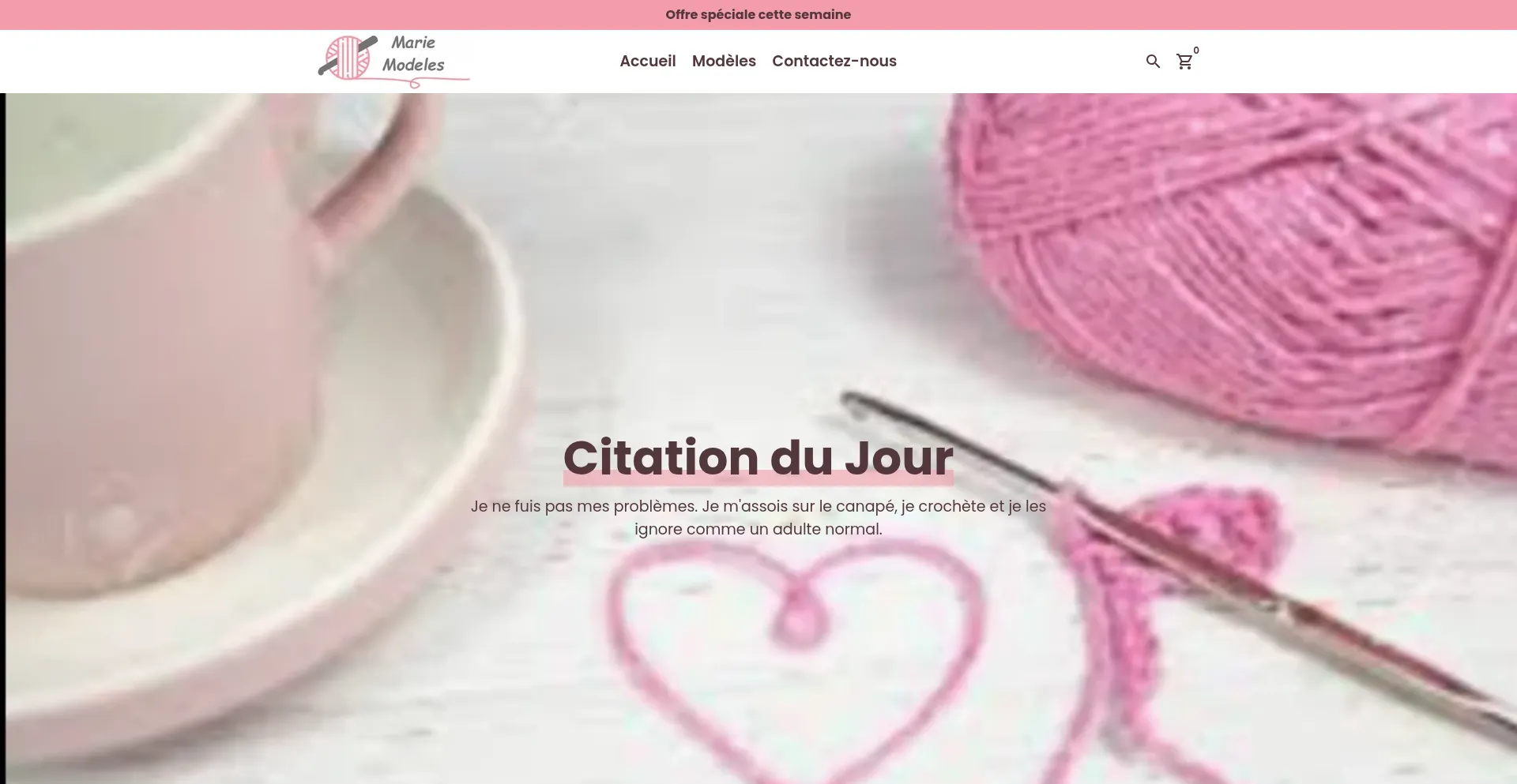 Website screenshot of Mariemodeles.com