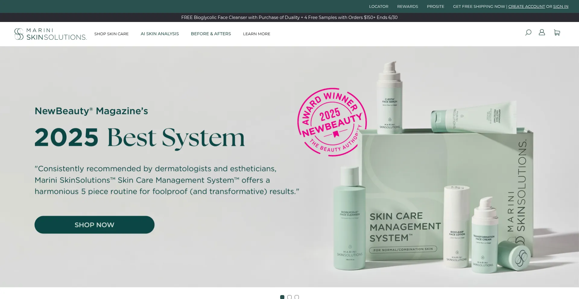 Mariniskinsolutions.com Screenshot