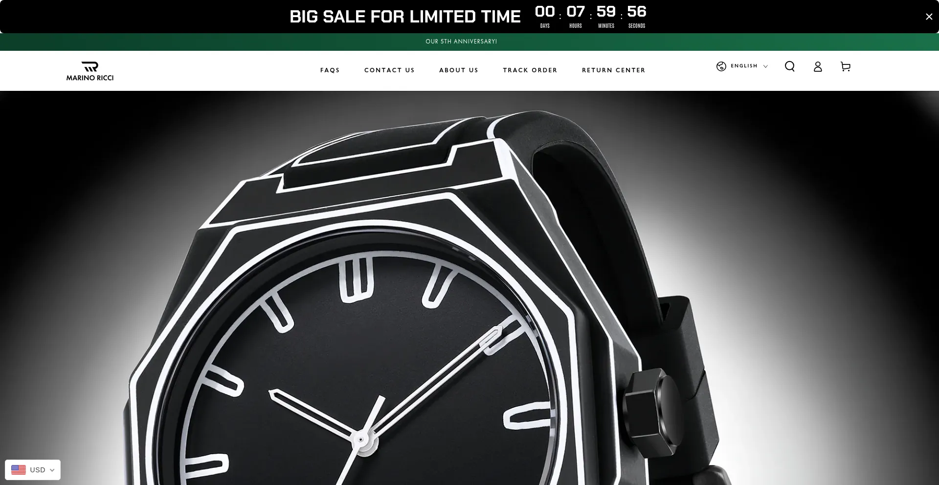 Website screenshot of Marinoricci.com