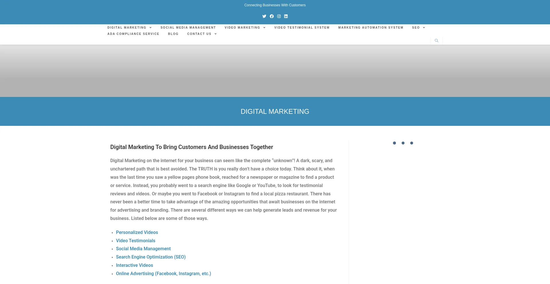 Website screenshot of Marketproco.com