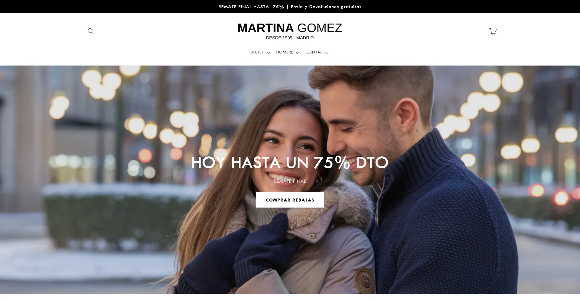 Website screenshot of Martinagomez.com