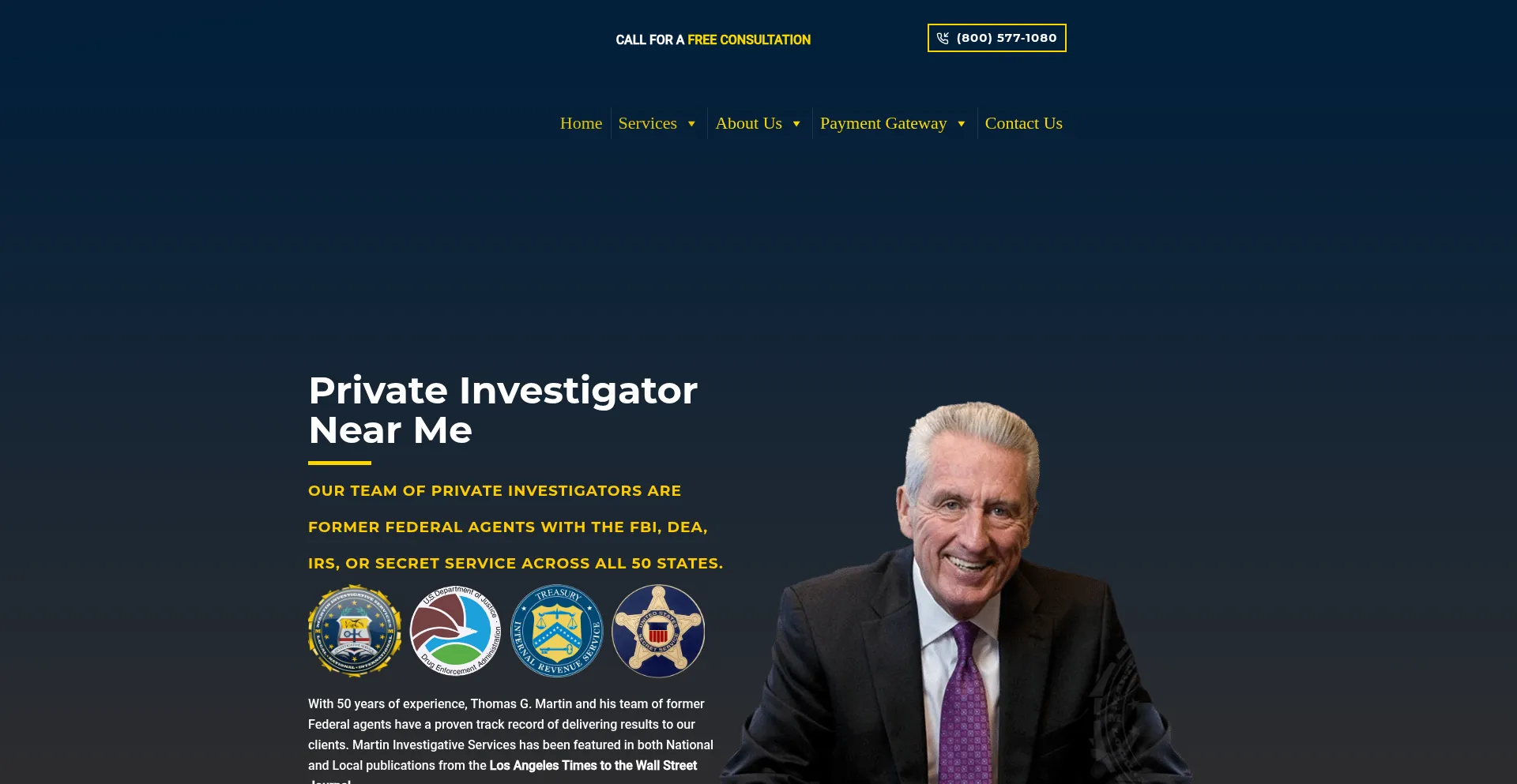 Website screenshot of Martinpi.com