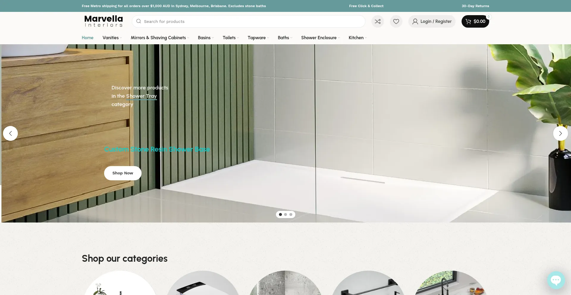 Marvellainteriors.com.au Screenshot