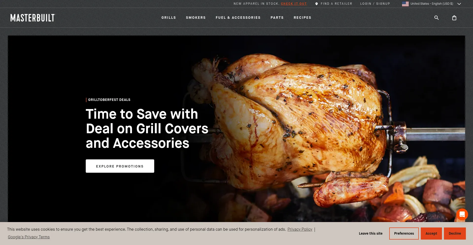 Masterbuilt.com Screenshot