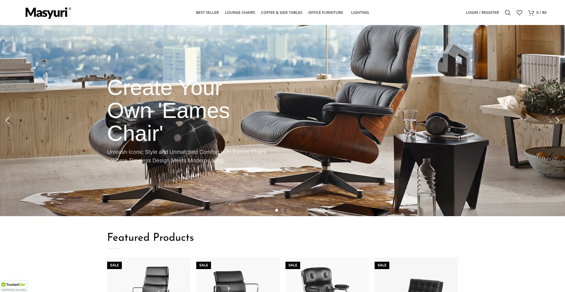 Website screenshot of Masyuri.com
