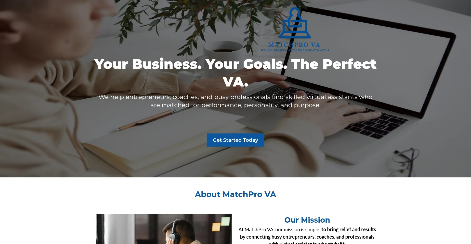 Website screenshot of Matchprova.com