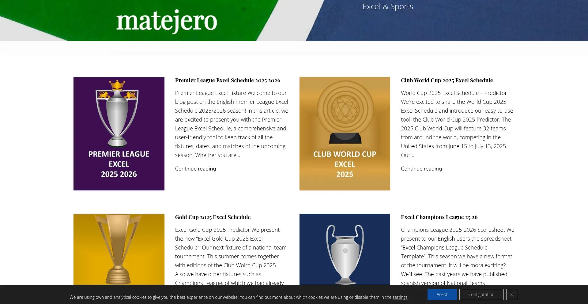 Website screenshot of Matejero.com