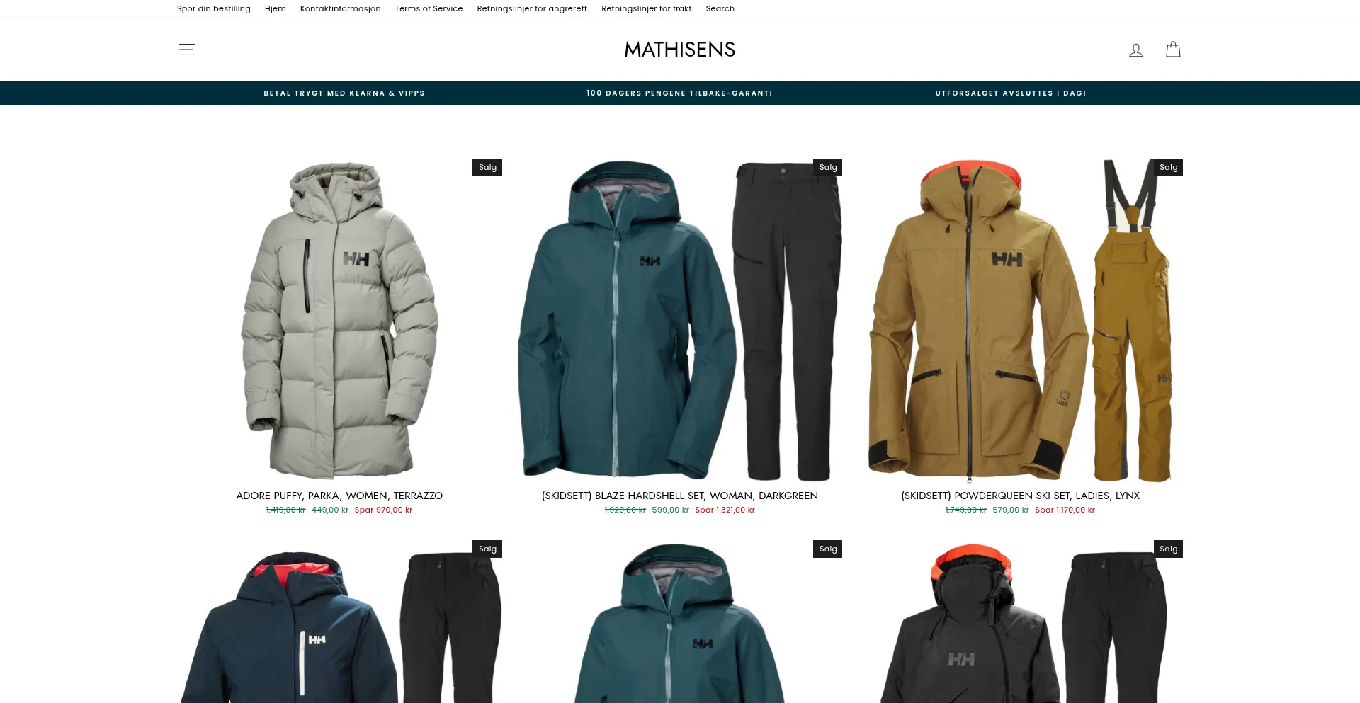 Mathisens.com Screenshot