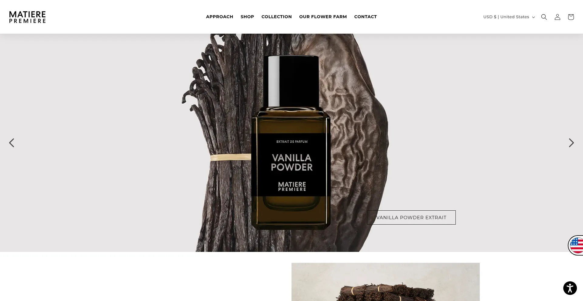 Website screenshot of Matiere-premiere.us