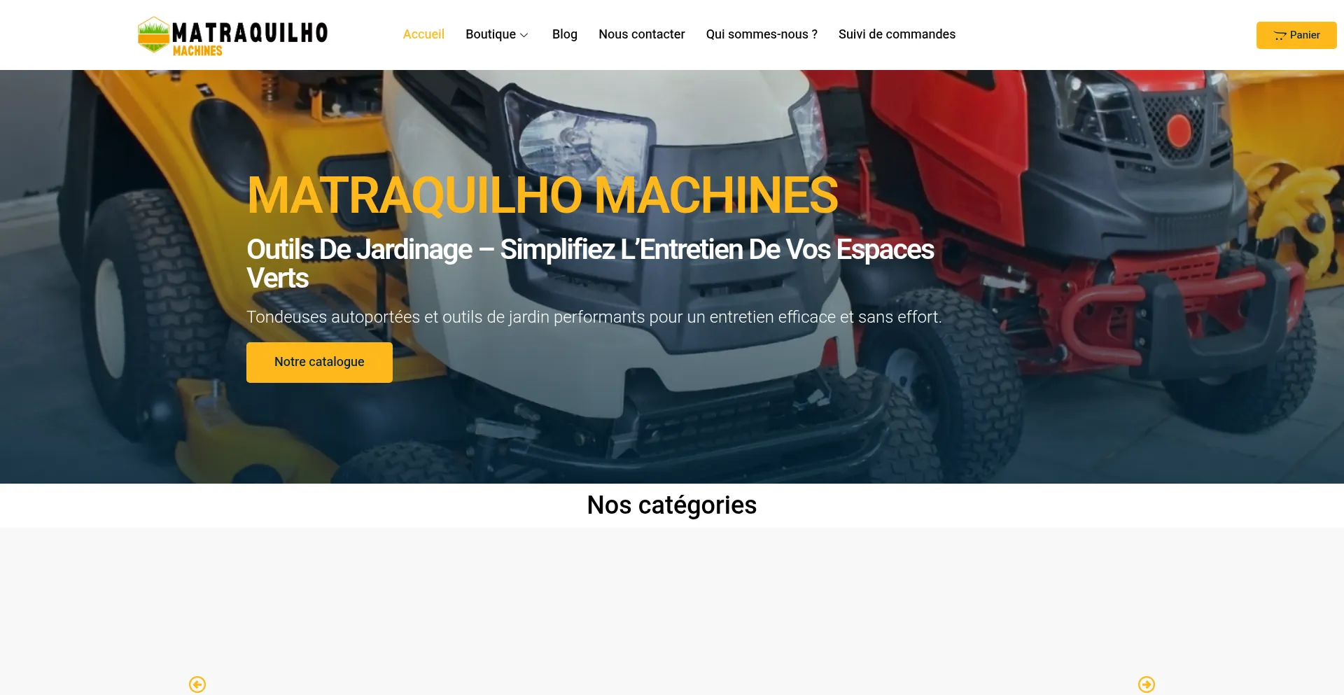 Website screenshot of Matraquilhomachines.com