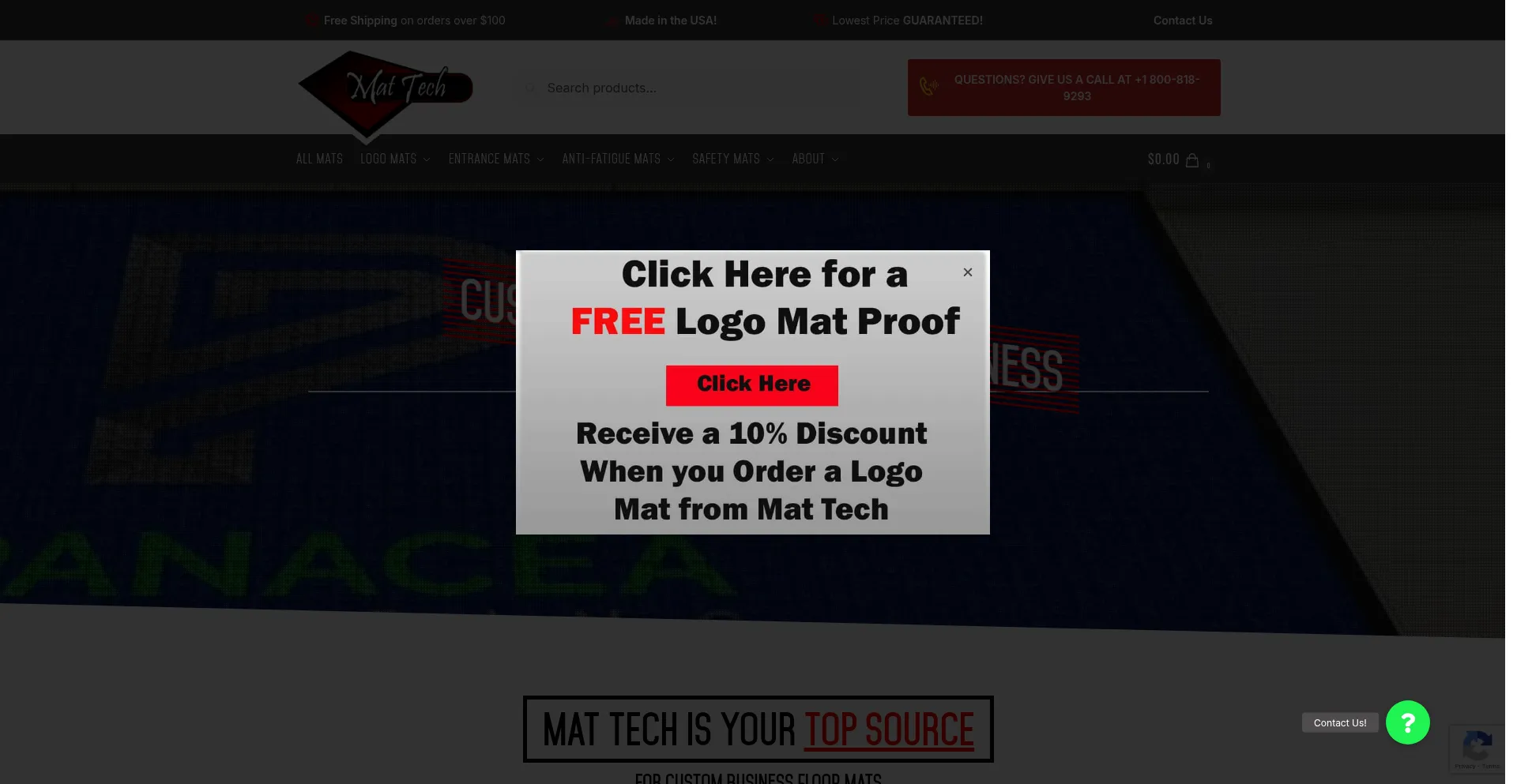 Website screenshot of Mattechinc.com