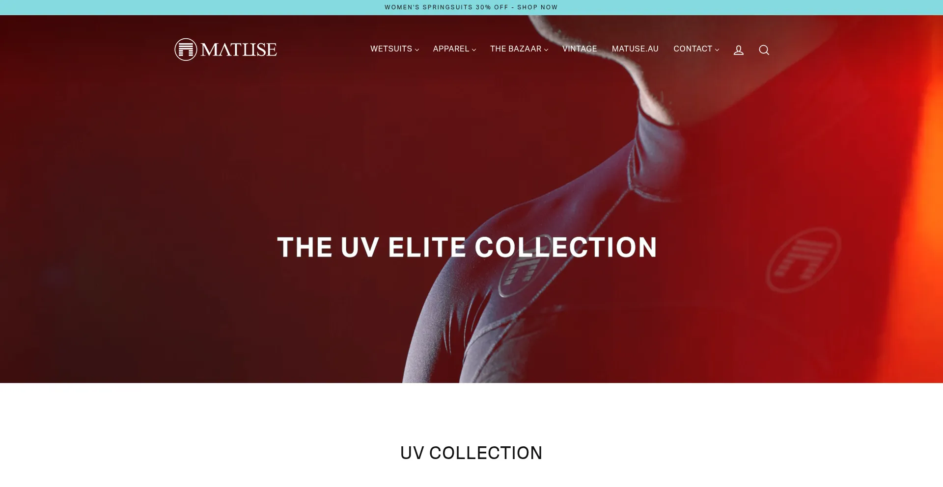 Website screenshot of Matuse.com