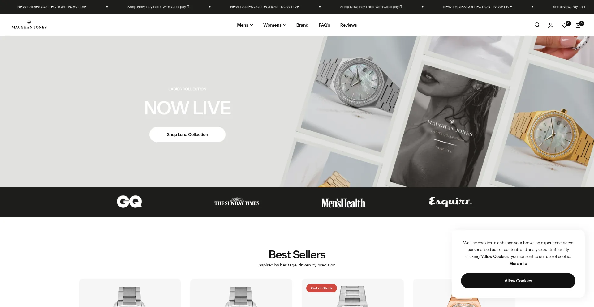 Website screenshot of Maughanjones.com