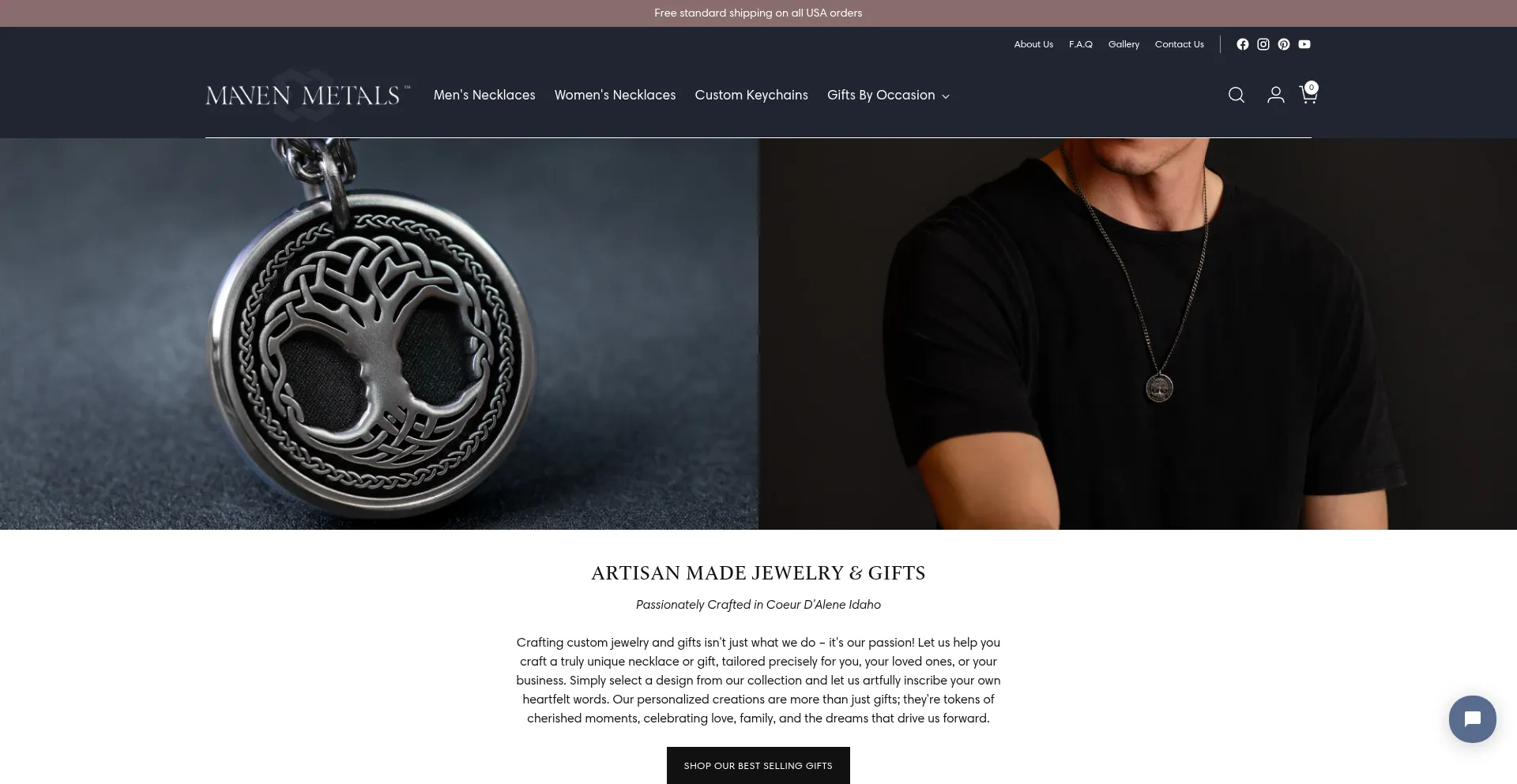 Website screenshot of Mavenmetals.com