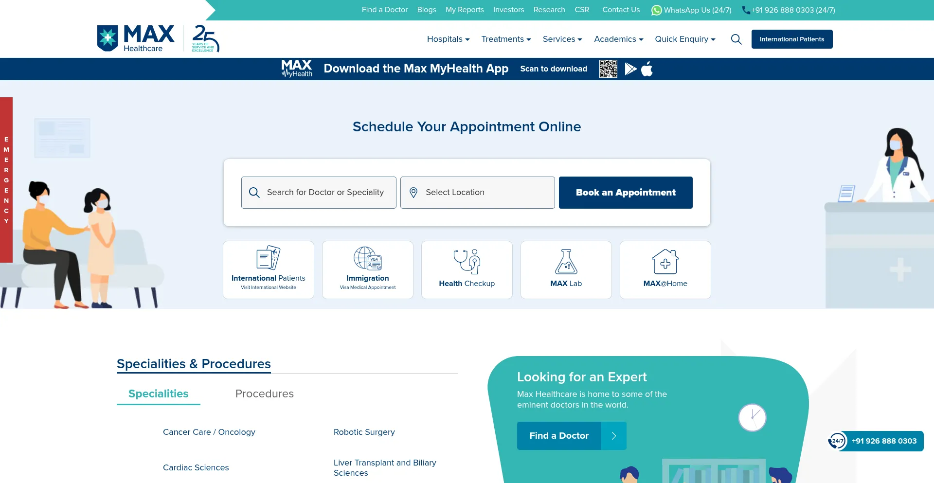 ¿És Seguro y Confiable Maxhealthcare.in?