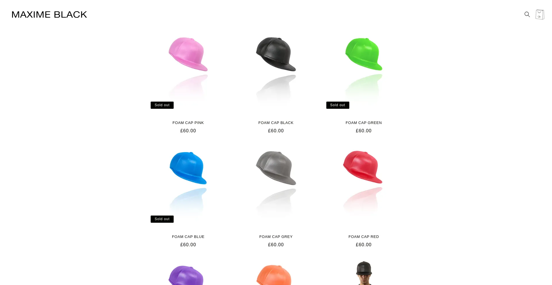 Website screenshot of Maxime-black.com