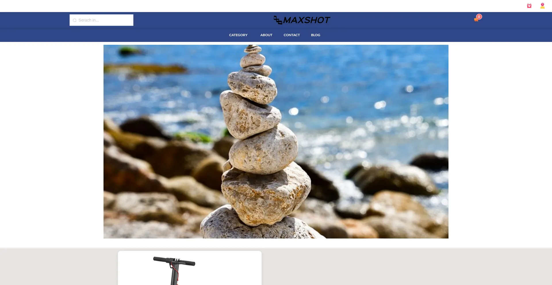 Website screenshot of Maxshot.shop