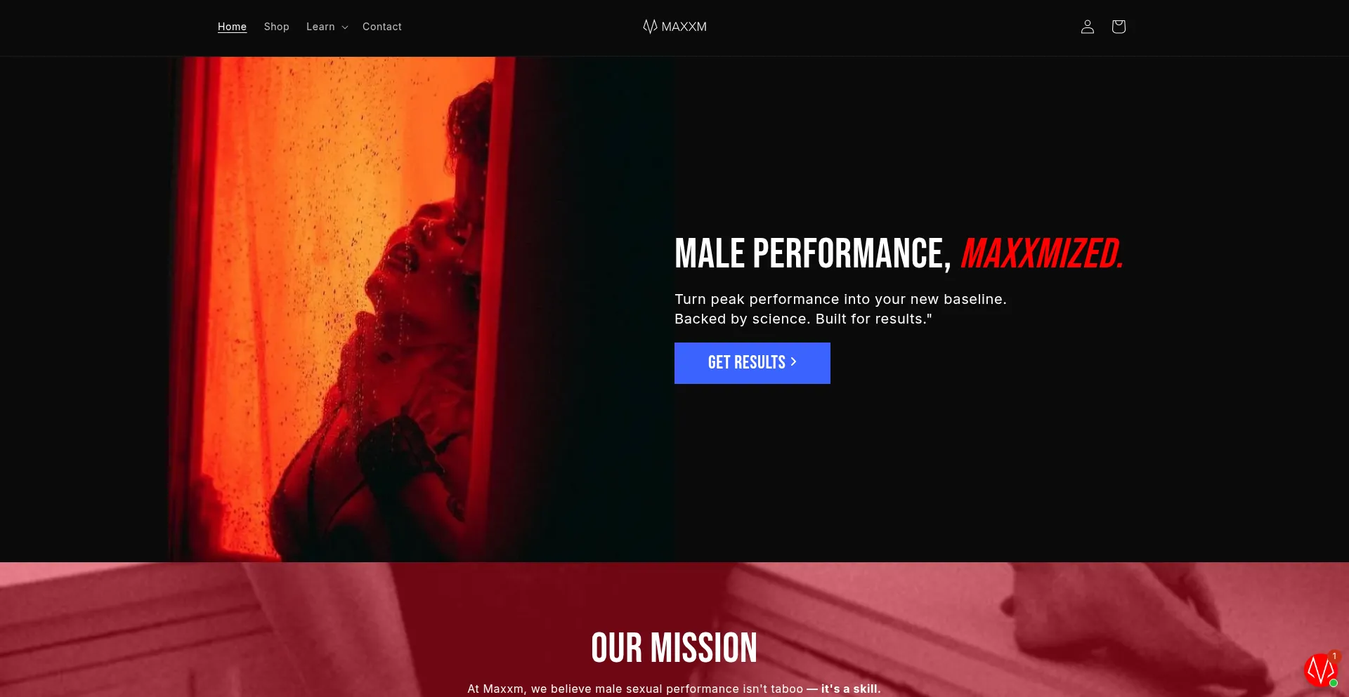 Website screenshot of Maxxm.com