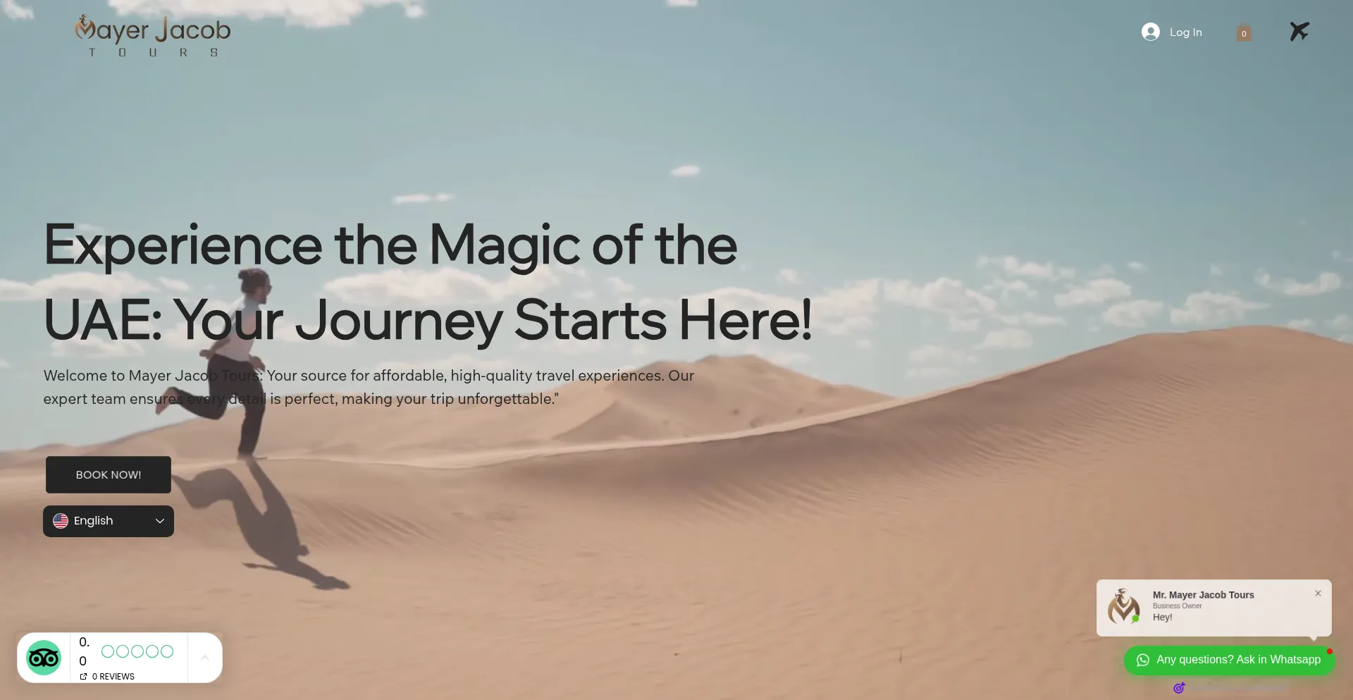 Website screenshot of Mayerjacobtours.com