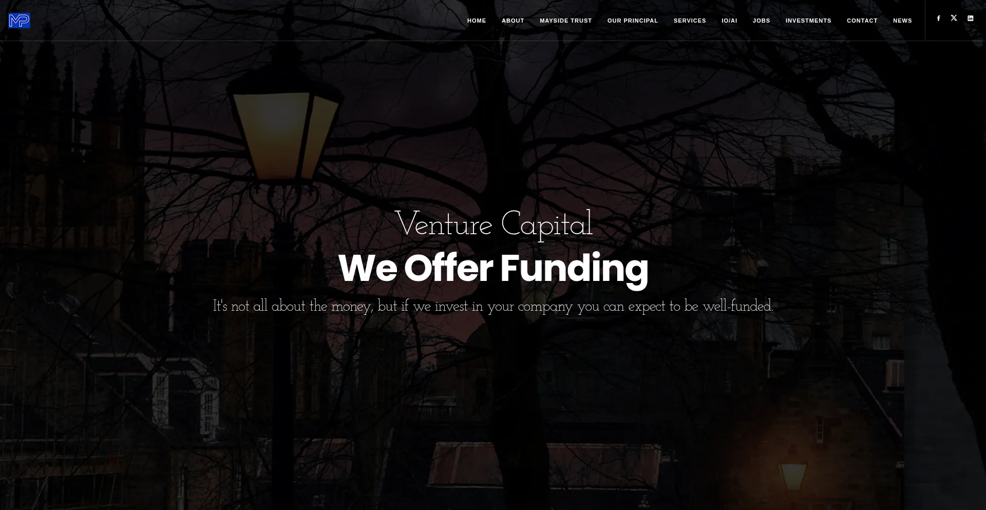 Website screenshot of Mayside.com