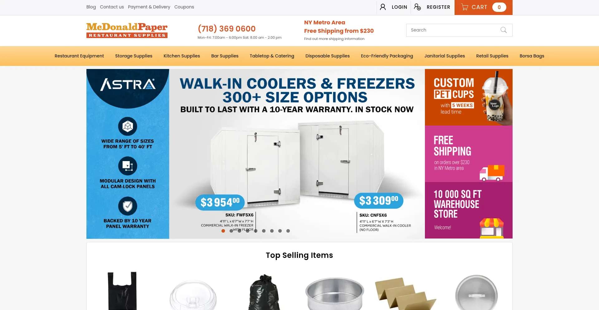 Website screenshot of Mcdonaldpaper.com