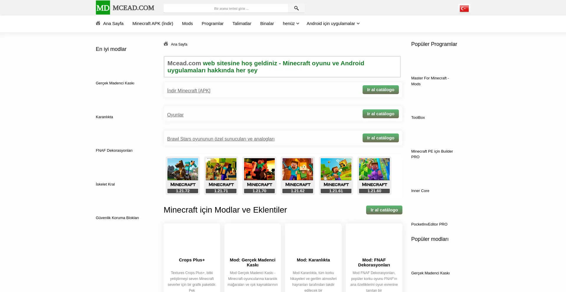 Website screenshot of Mcead.com