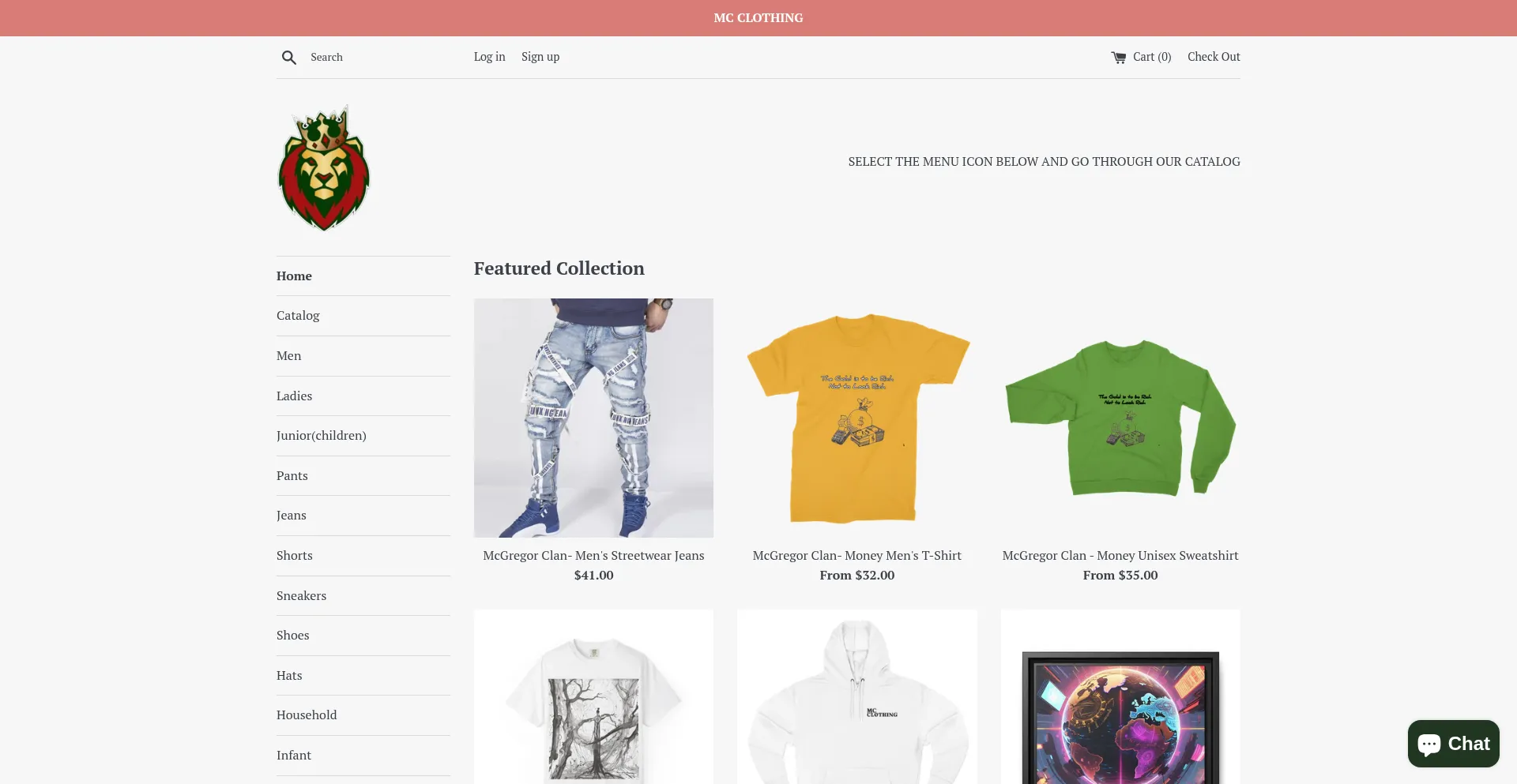 Website screenshot of Mcgregorclan.ca