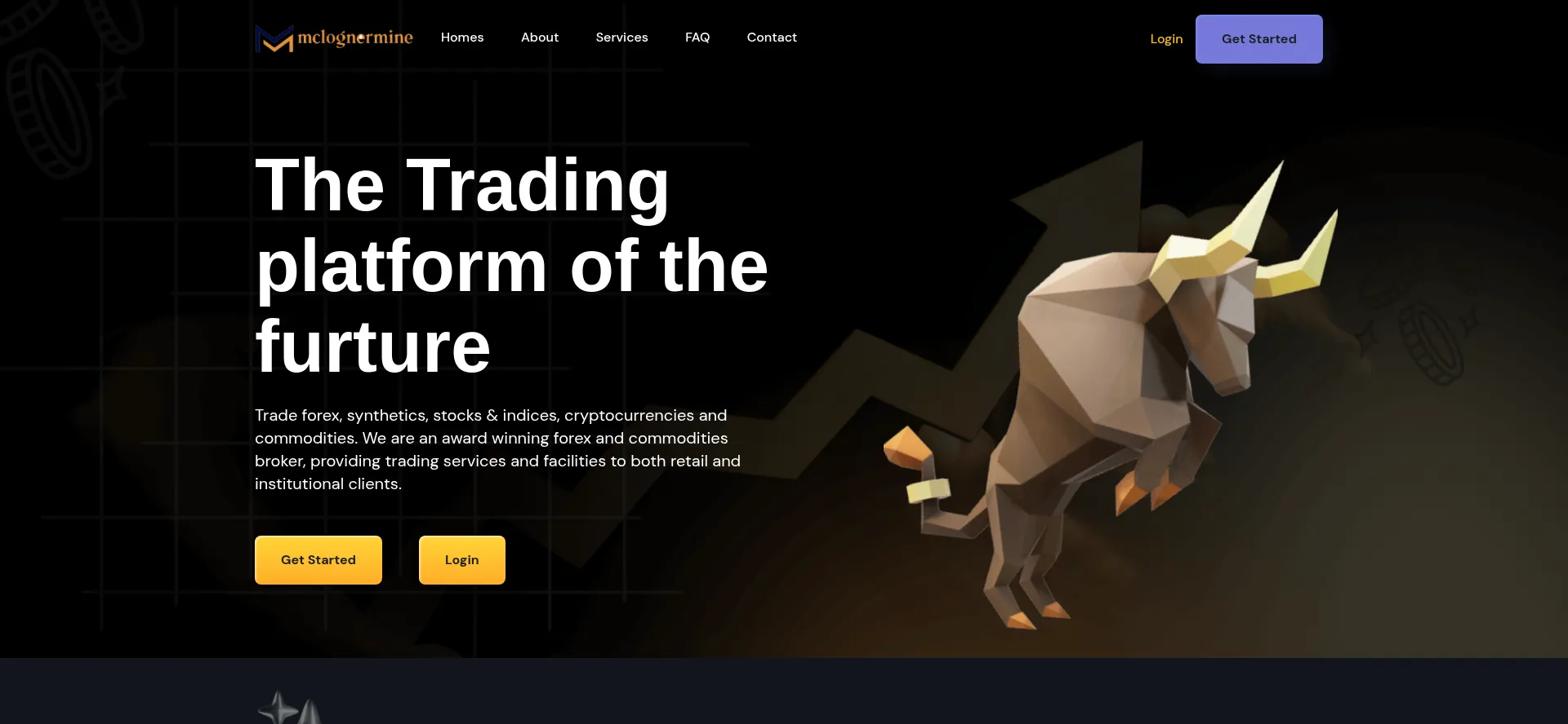 Website screenshot of Mclognermine.com