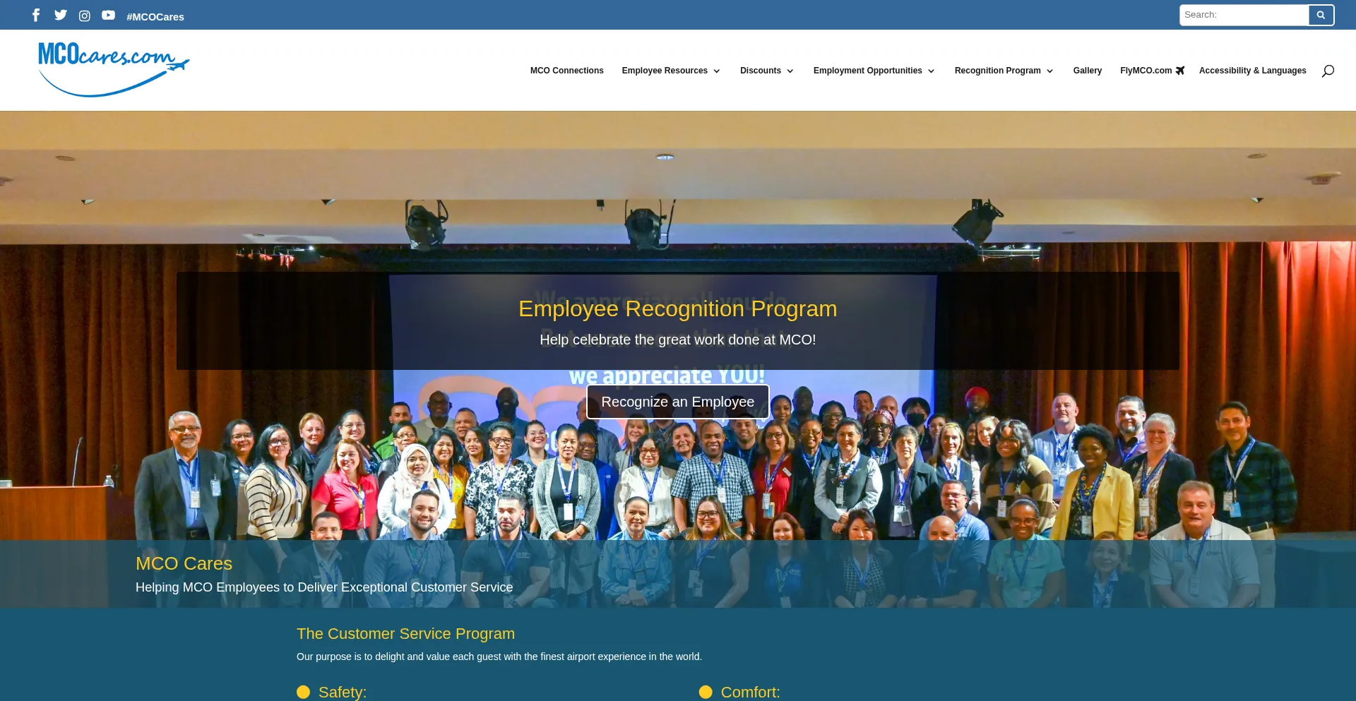 Website screenshot of Mcocares.com