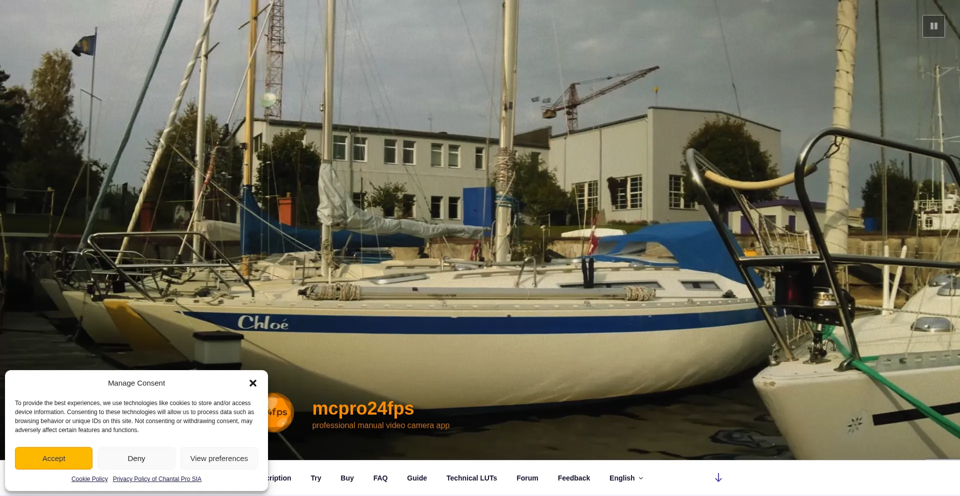 Website screenshot of Mcpro24fps.com