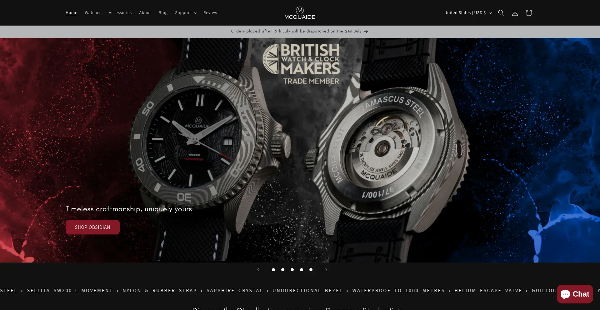 Website screenshot of Mcquaide.co.uk