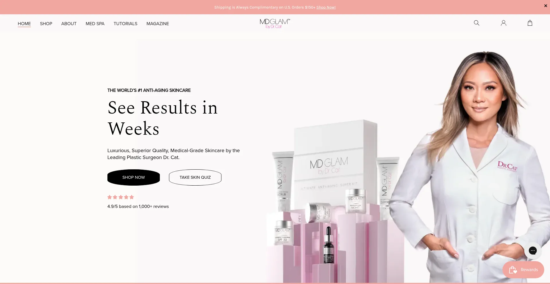 Mdglam.com Screenshot