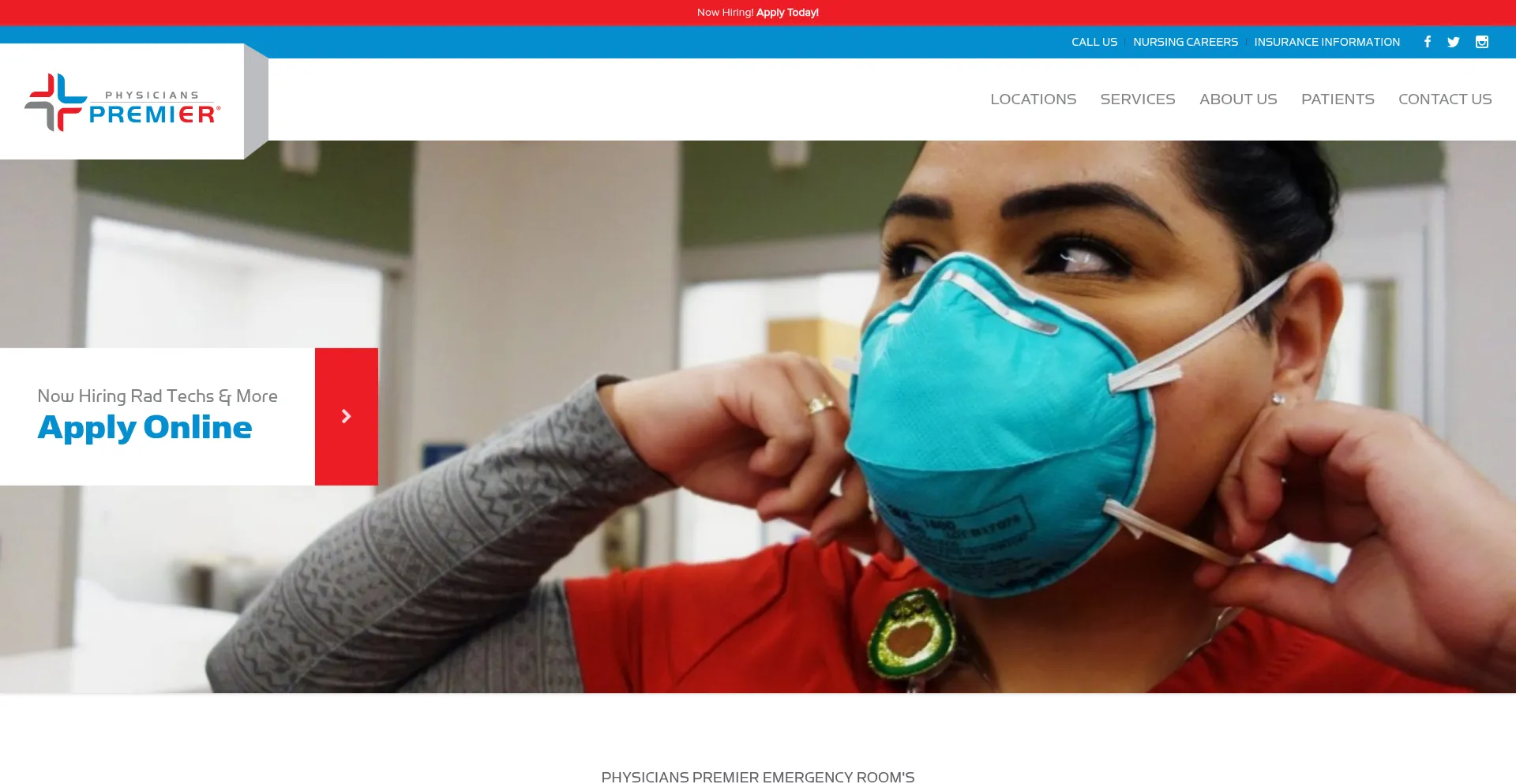 Website screenshot of Mdpremier.com