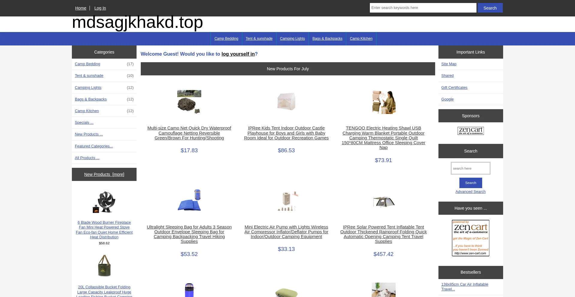 Website screenshot of Mdsagjkhakd.top