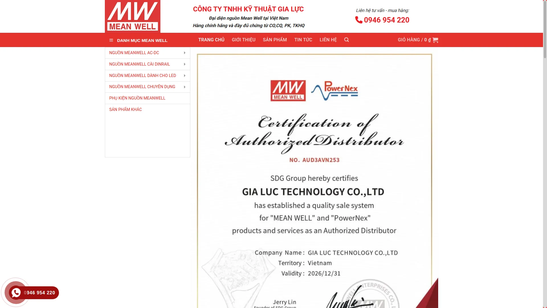 Meanwellchinhhang.com