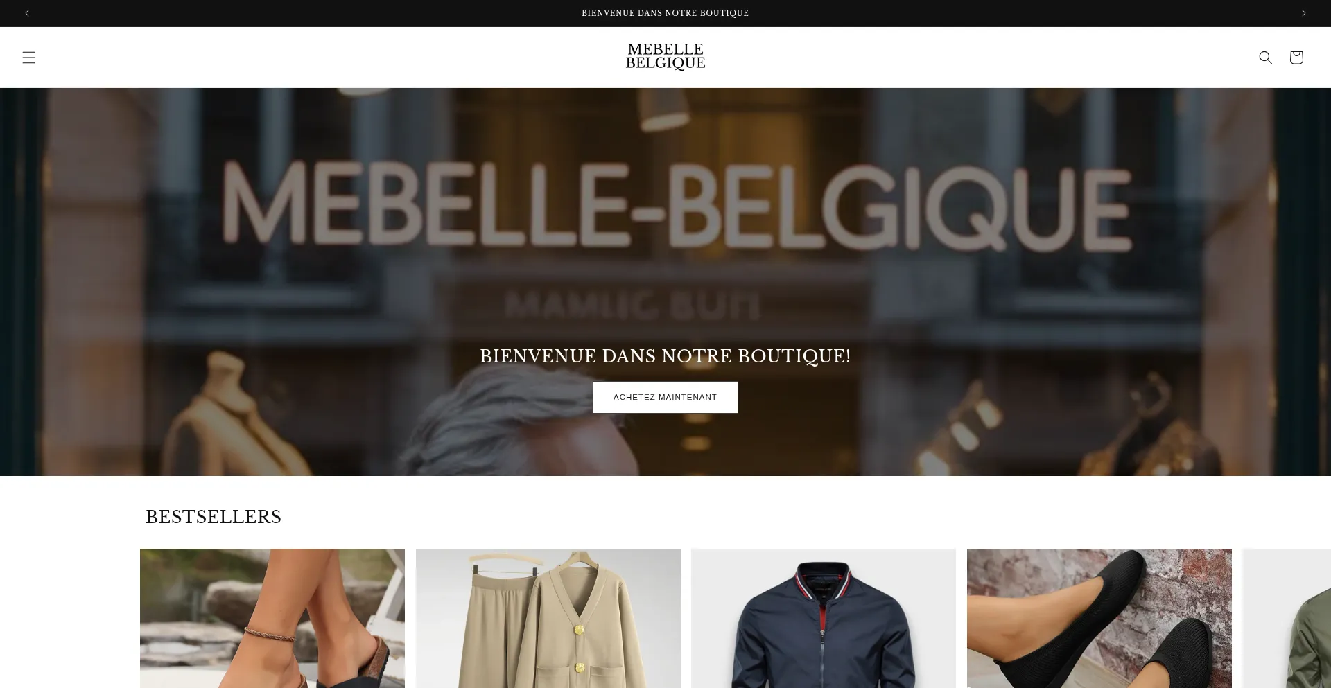 Website screenshot of Mebelle-belgique.be