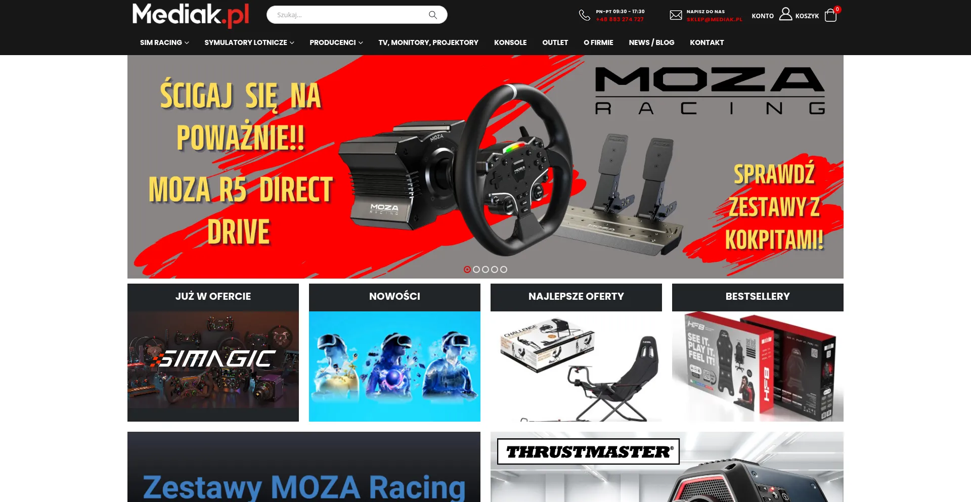 Website screenshot of Mediak.pl