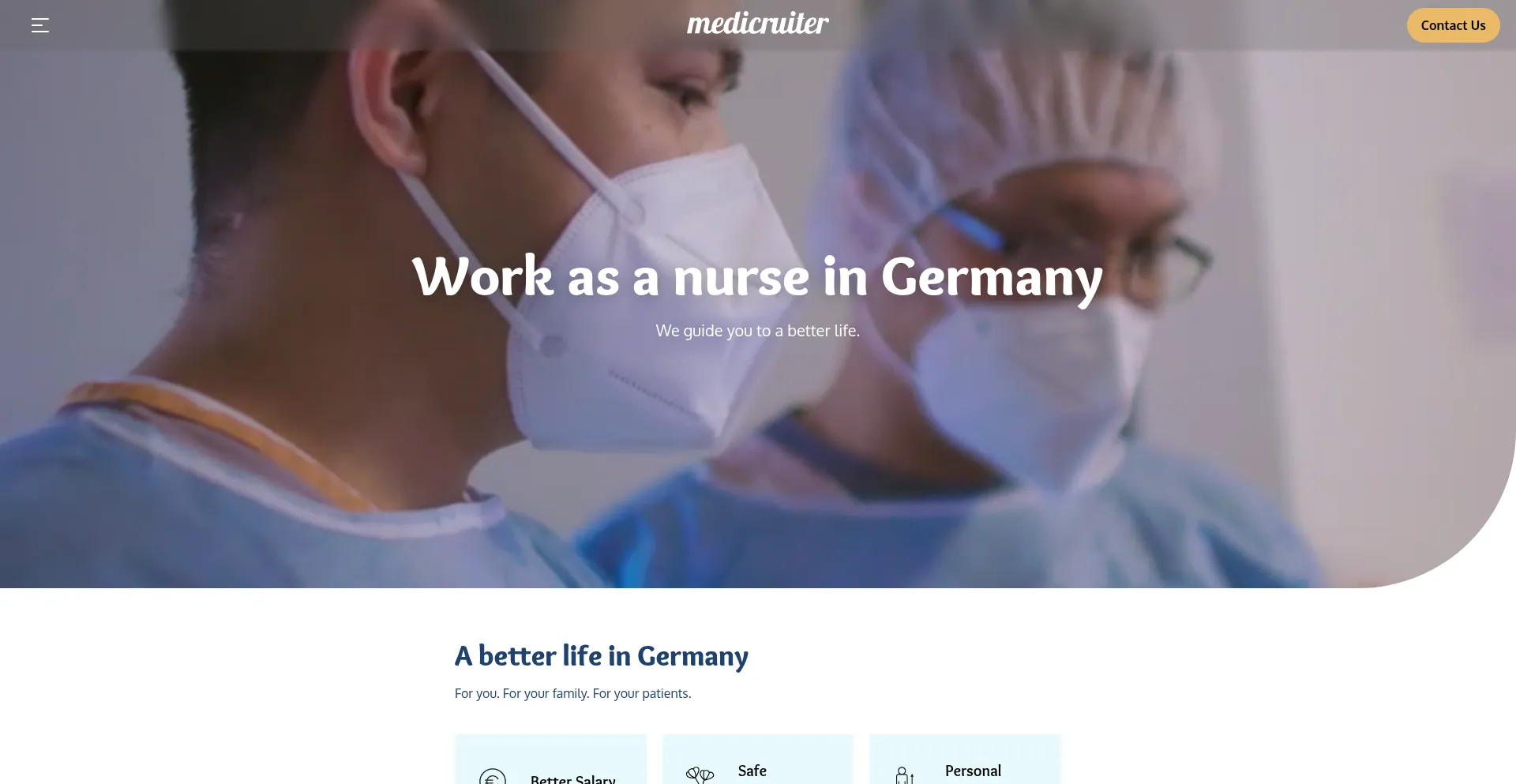 Website screenshot of Medicruiter.com