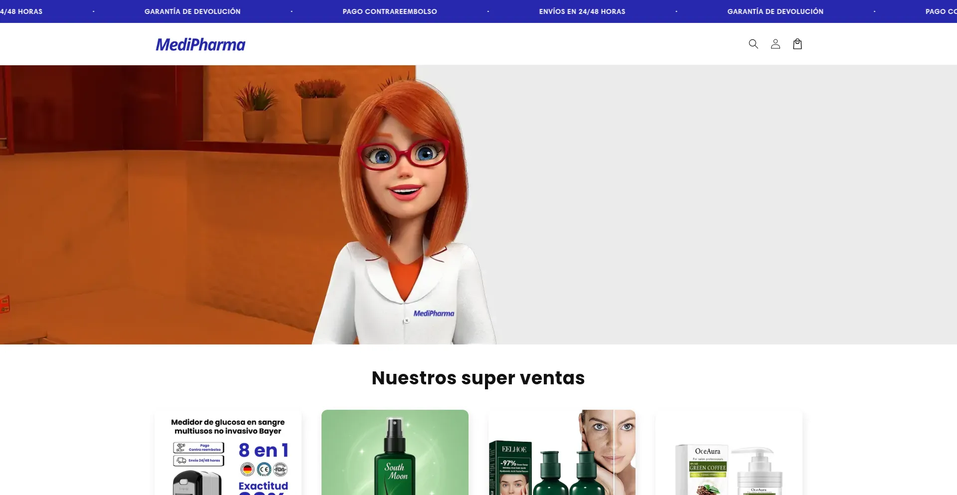 Website screenshot of Medipharma-es.shop